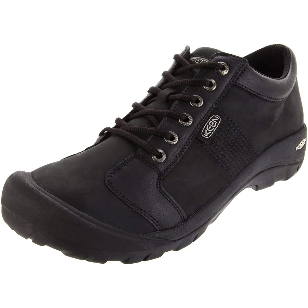 KEEN Men's Austin Low Height Leather Oxfords, Black, 9 US