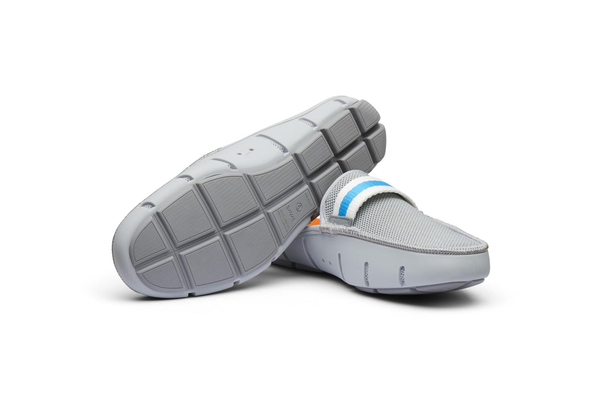 SWIMS Mens Loafers, Slide Shoes for Men, Casual Beach Loafer, Comfortable Summer Shoe, Stylish Lightweight Walking Footwear, (Light Grey/Grey,7)