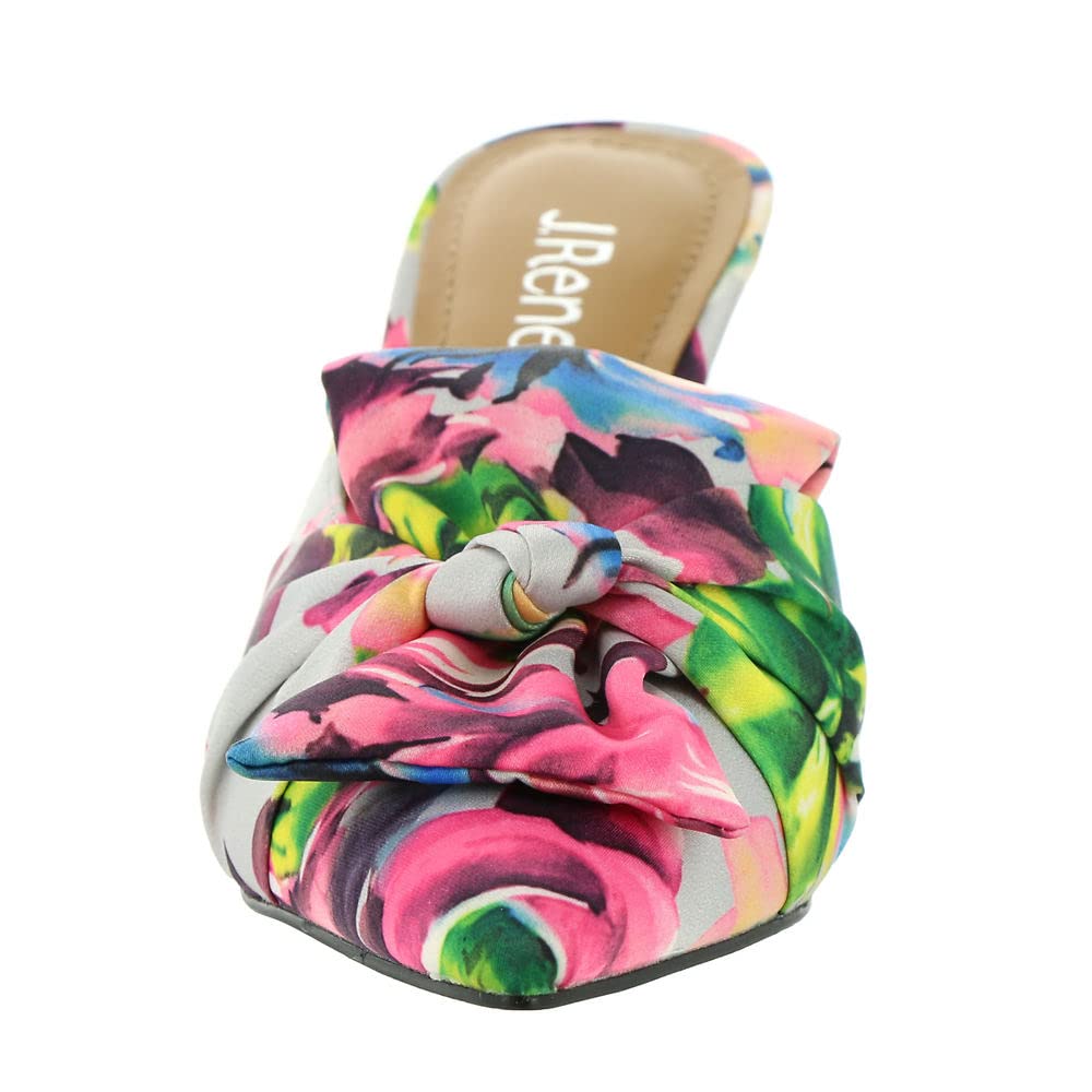 J. Renee Mianna Women's Pump 7.5 C/D US Grey-Blue-Pink-Floral