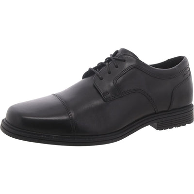 Rockport Taylor Waterproof Cap Toe - Shoes for Men - Leather Upper - Synthetic Outsole - Shock Absorbing Heel Black 13 N (B)