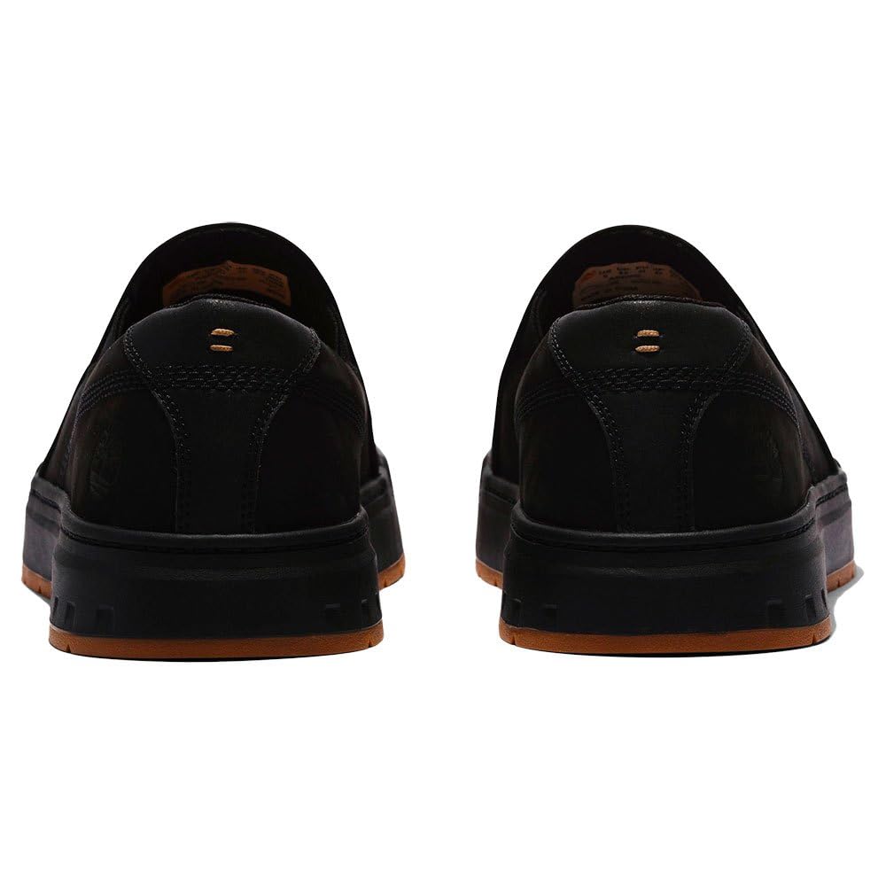 Timberland Maple Grove Leather Slip-On Shoes for Men - Textile Upper with Round Toe Design, Slip-On Style, Classy, and Chic Black Nubuck 11.5 D - Medium