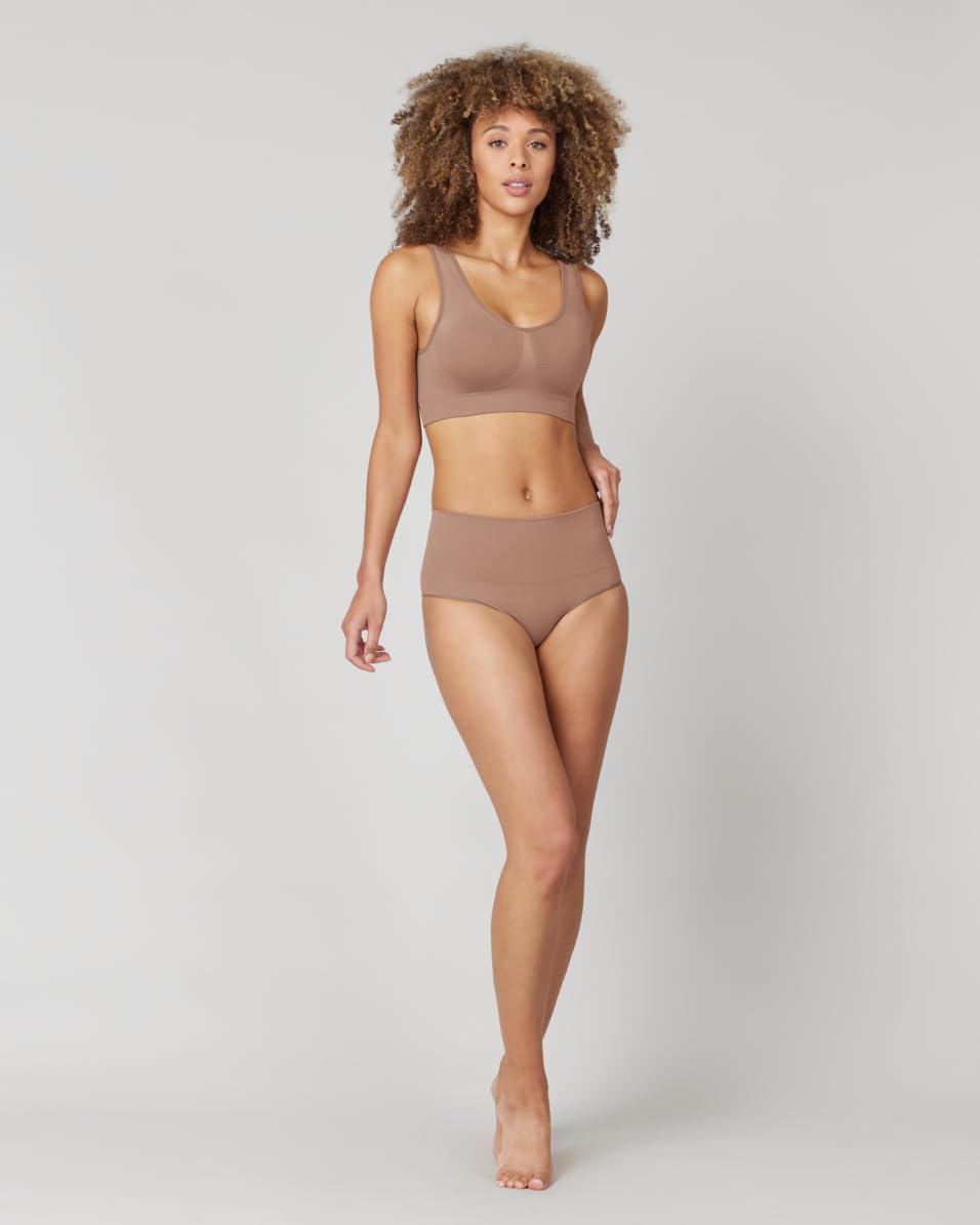 SPANX womens Spanx Breast of Both Worlds® Reversible Comfort Bra Medium Cafe Au Lait/Chestnut Brown