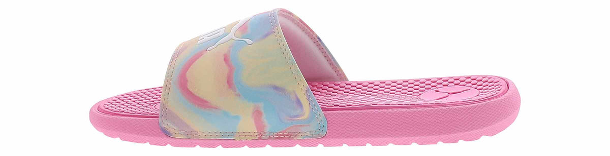 PUMA Cool Cat Ice Cream Swirl PS Girls ToddlerYouth Sandal 12 M US Little Kid PinkPurpleIce CreamWhite