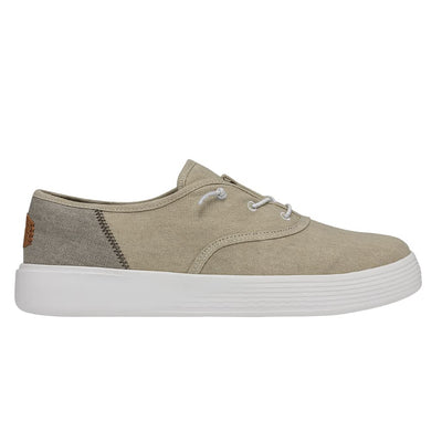 Hey Dude Conway Craft Linen White Men's Size 15 | Unisex Sneakers | Unisex Slip On Shoes | Comfortable & Light-Weight