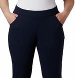 Columbia Women's Anytime Casual Pull On Pant, Dark Nocturnal, 1X Plus