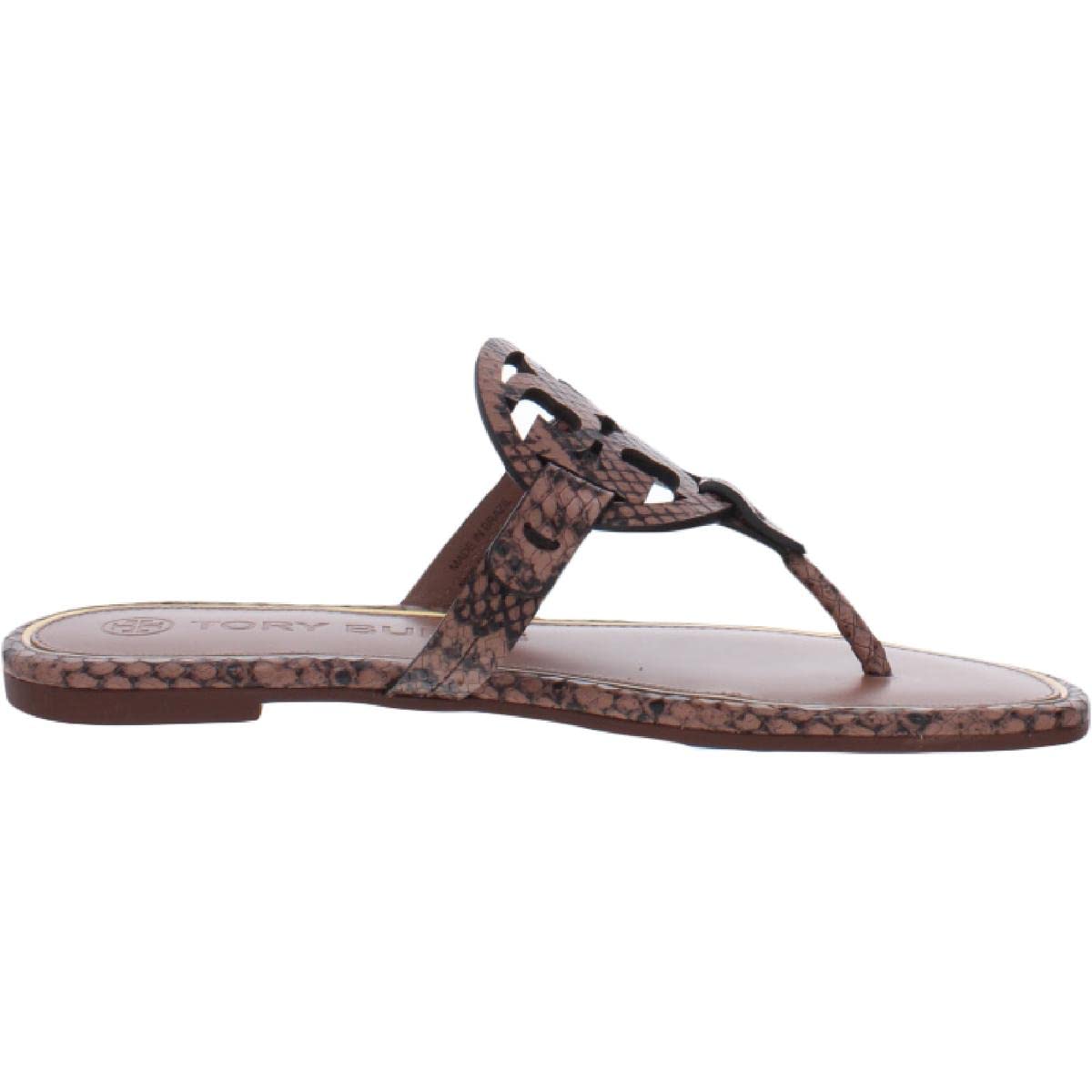 Tory Burch Womens Miller Leather Thong Flip-Flops Tan 6.5 Medium (B,M)