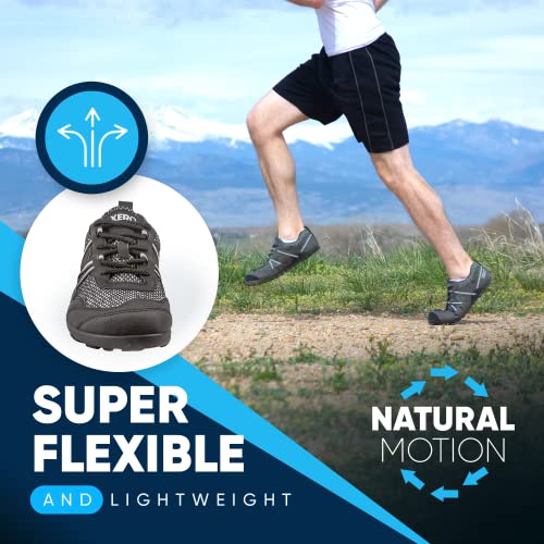 Xero Shoes TerraFlex Trail Running Hiking Shoe - Minimalist Zero-Drop Lightweight Barefoot-Inspired - Men, Black, 14 D(M) US