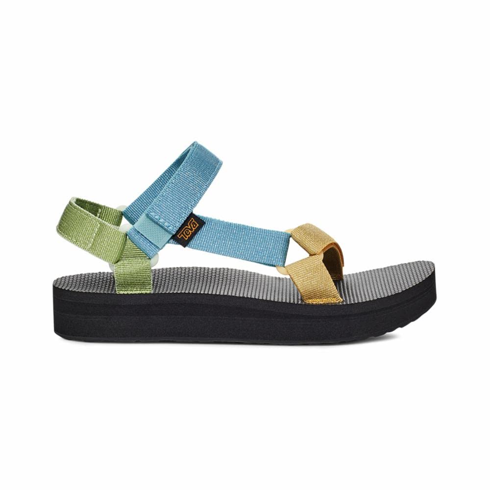 Teva Women's Midform Universal Sandal, Metallic Blue Multi, 5