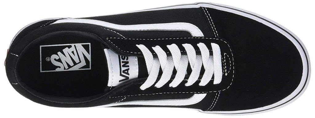 Vans Men's Ward Sneaker, Suede Canvas Black White, 16