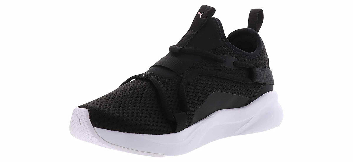 PUMA Softride Rift Slip-On Prismatic (Big Kid) Black Silver 5 Big Kid M