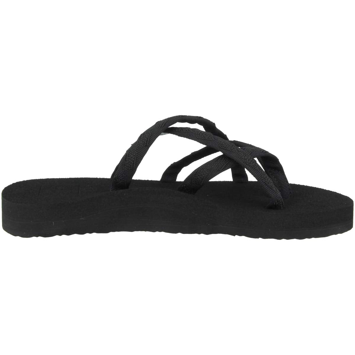 Teva womens Olowahu Sandal, Black on Black, 9 US