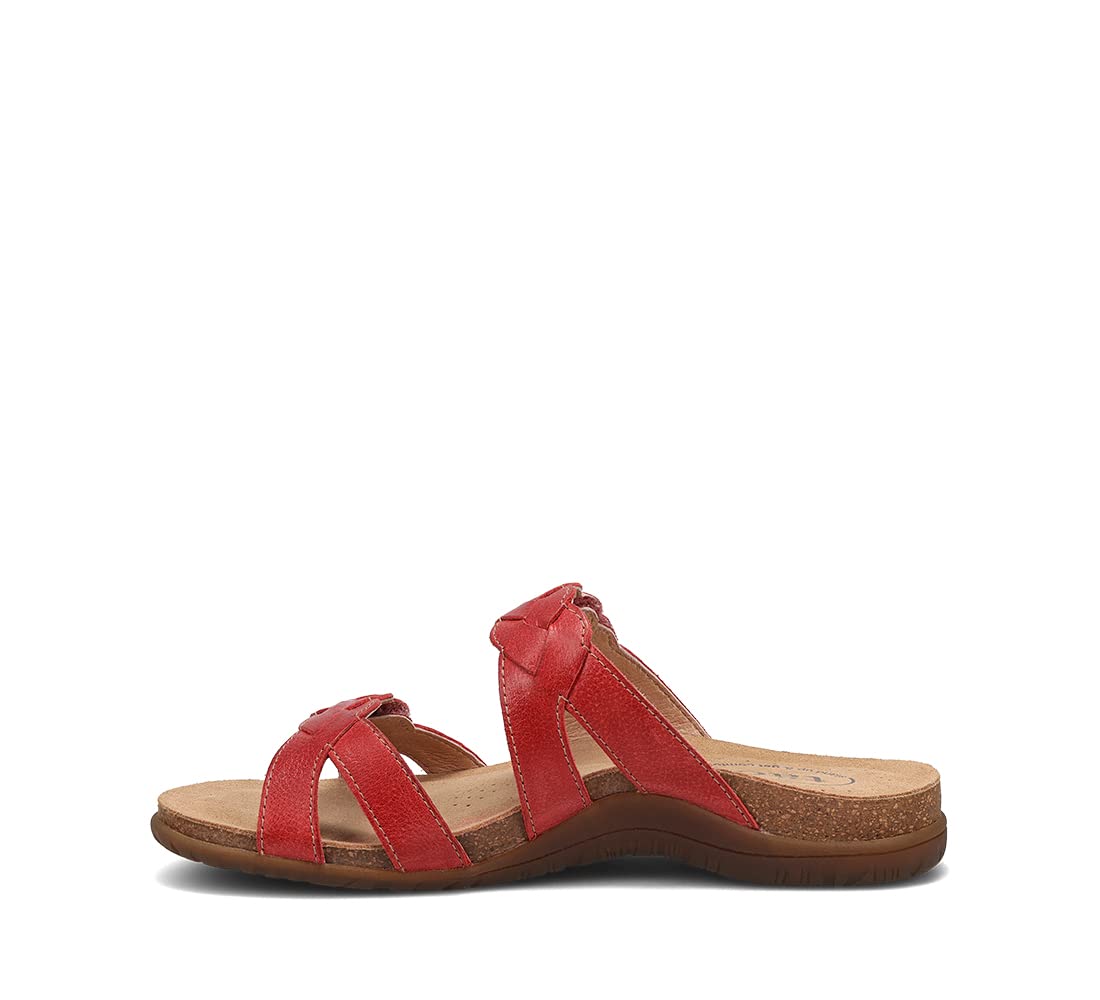 Taos Footwear Women's Braidie Sandal True Red 7 (M) US
