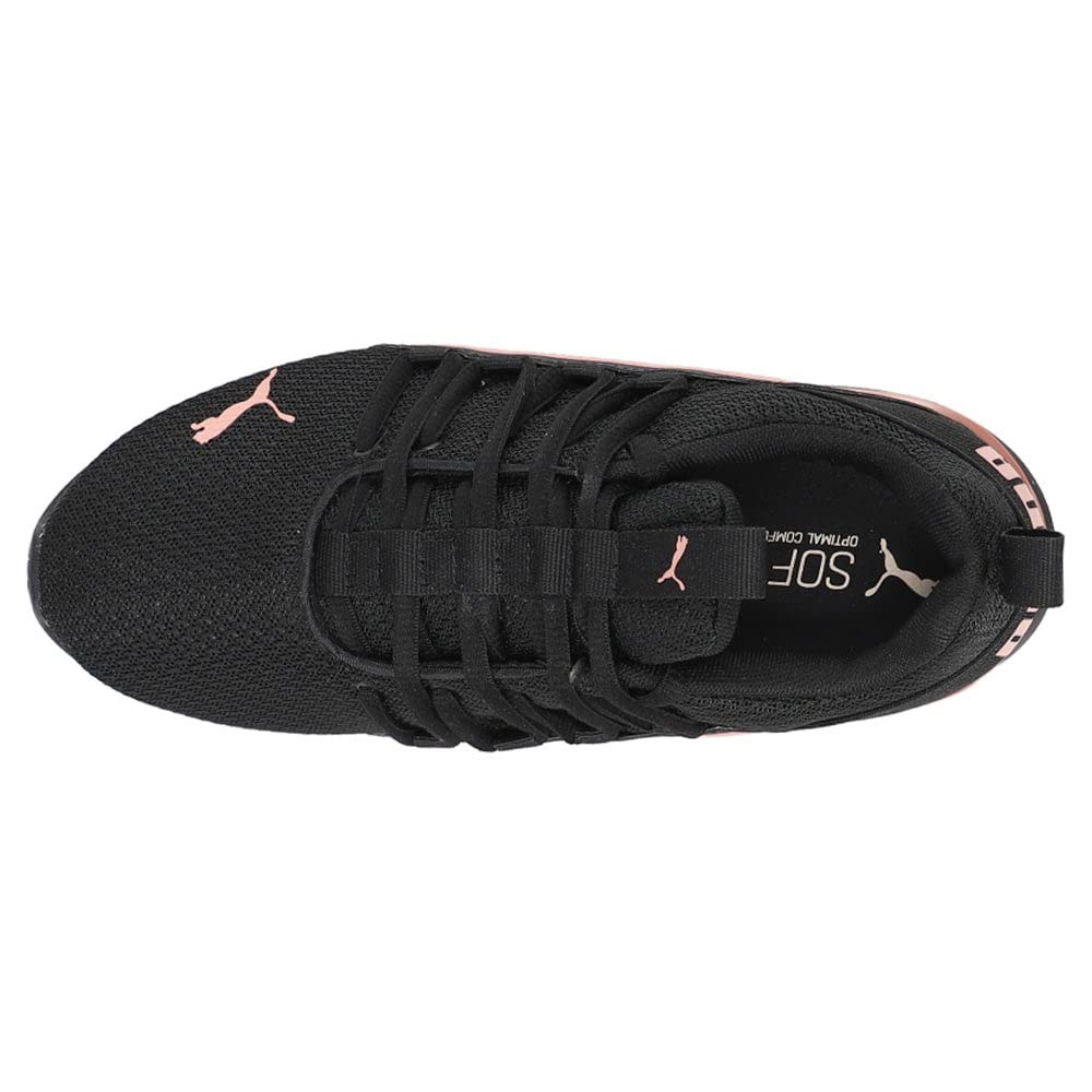 PUMA Womens Axelion Running Shoe, Puma Black-Rose Gold, 7.5 Wide