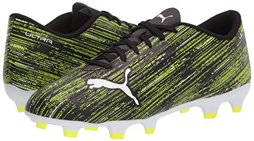 Puma Men's Ultra 4.2 FG/AG Soccer Shoe, Black White-Yellow Alert, 10.5
