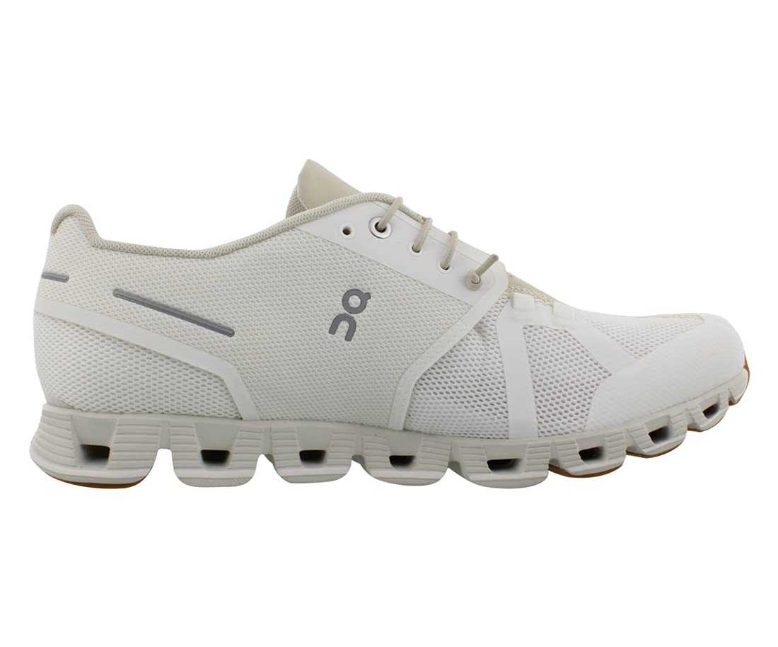 On Men's Cloud Sneakers, White/Sand, 13 Medium US