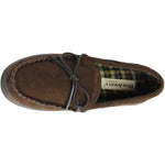 L.B. Evans mens Marion Moccassin slippers, Chocolate, 12 X-Wide US