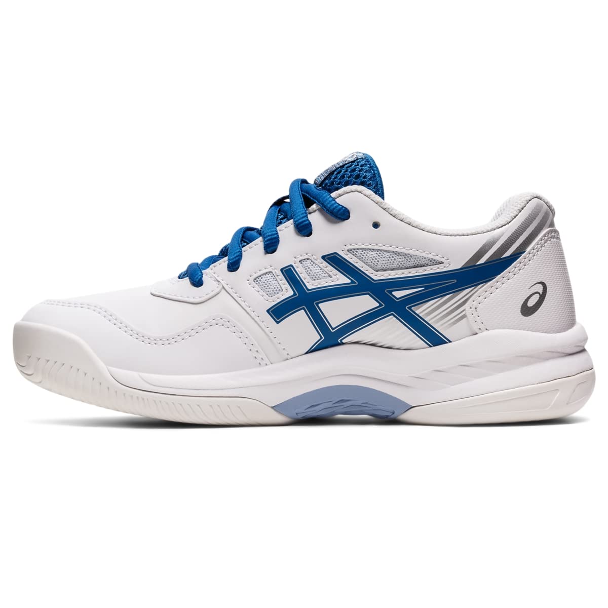 ASICS Boy's Gel-Game 8 GS (Little Kid/Big Kid) White/Lake Drive 4.5 Big Kid M