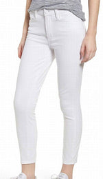 PAIGE Women's Hoxton High-Rise Ultra Skinny Fit Crop Jean, Crisp White, 29