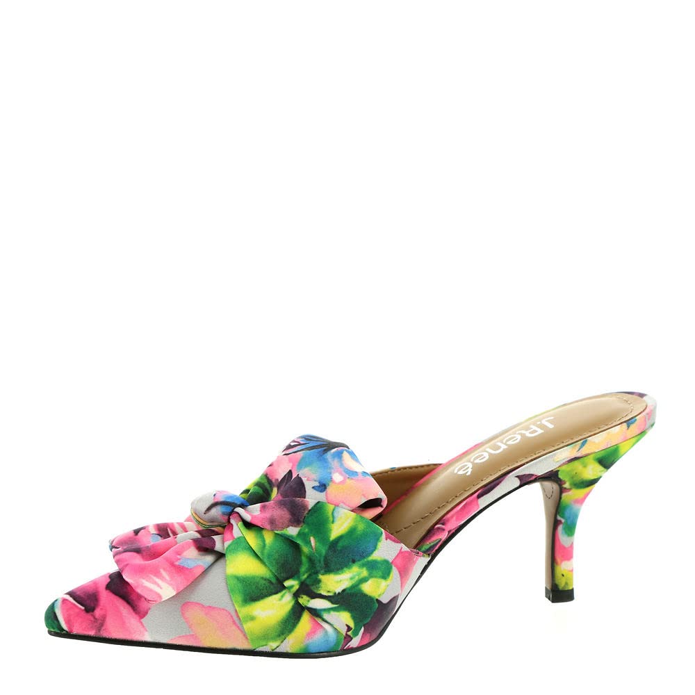 J. Renee Mianna Women's Pump 7.5 C/D US Grey-Blue-Pink-Floral