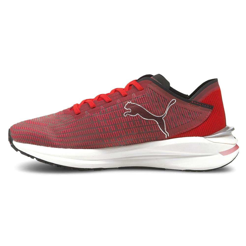 PUMA Electrify Nitro (Big Kid) Puma White/High-Risk Red/Puma Black 6 Big Kid M