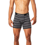Smartwool Men's Everyday Exploration Merino Boxer Brief Boxed Black Stripe M