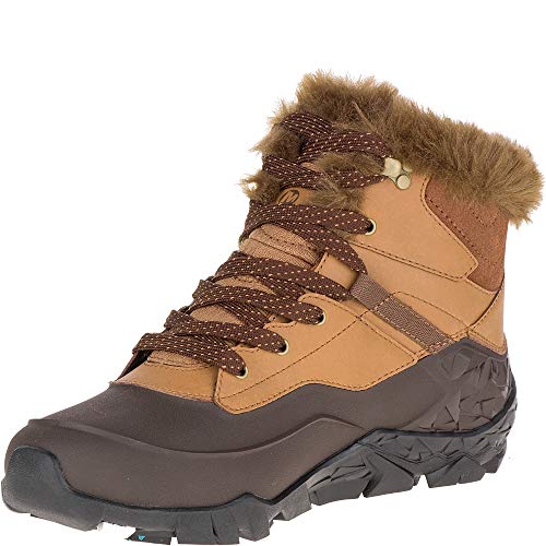 Merrell Aurora 6 Ice Waterproof Boots Womens Tan 8