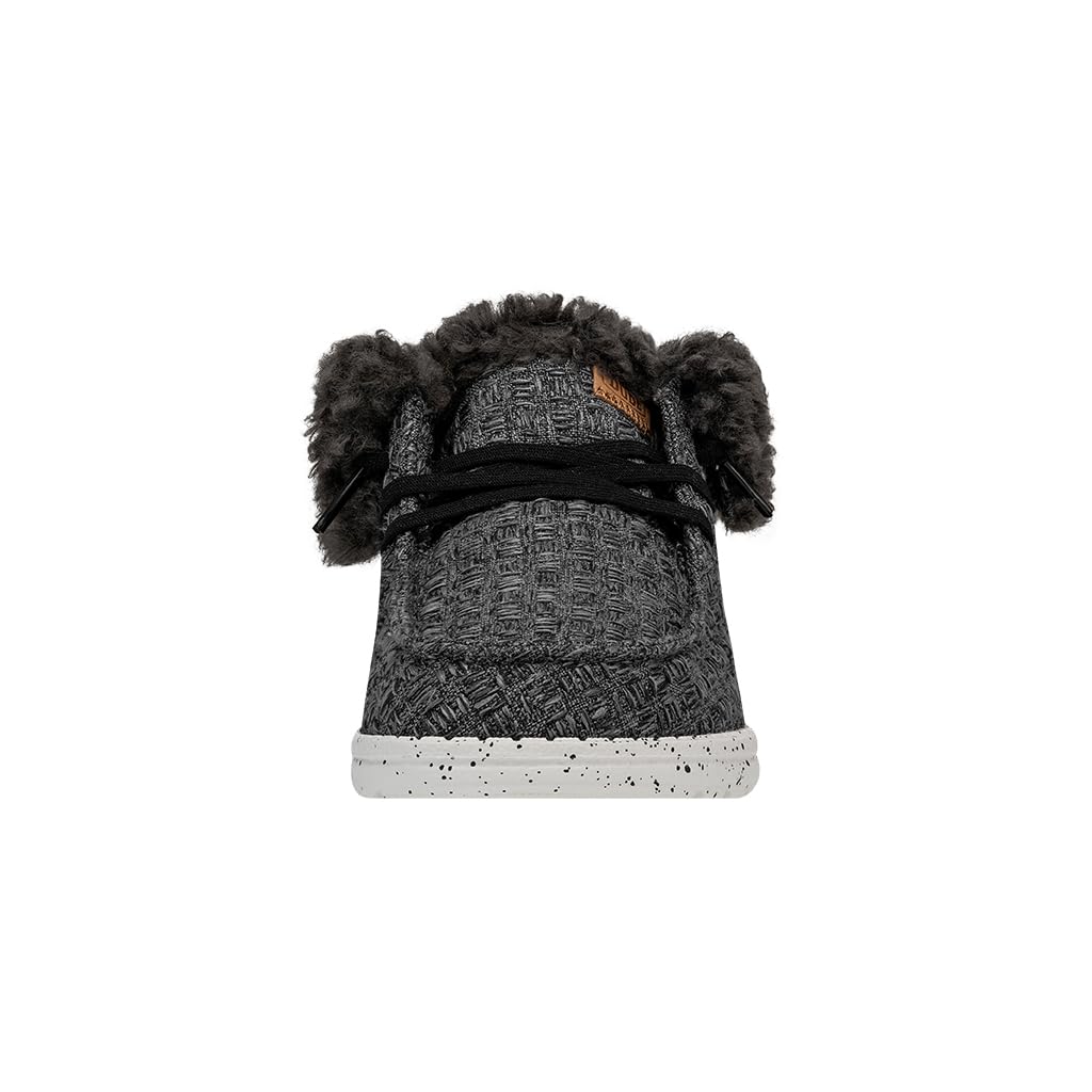 HEYDUDE Damen Fold Stitch Cozy Moccasin Black