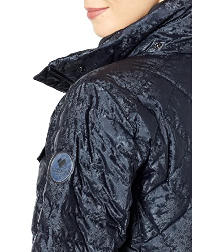 Obermeyer Devon Down Jacket for Women - Full Front Zipper Closure With Fleece Chin Warmer, Chic and Gorgeous Down Jacket Black Frost 2 One Size