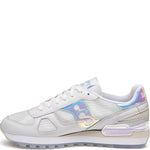 Saucony® Originals Shadow Original Summer Shoes for Women – Rubber Tread Pattern – TPU Heel – Lace-up Closure White/Iridescent 5.5 B - Medium