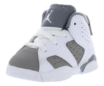 Jordan Baby Boy's 6 Retro (Infant/Toddler) White/Medium Grey/Cool Grey 9 Toddler M