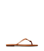 Tory Burch Women's Aged Camello Leather Miller Knotted Sandals Flip Flops (Numeric_6) Tan