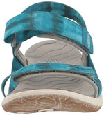 KEEN Elle Backstrap Adjustable Comfortable Durable Open Toe Sandals, Sea Moss/Fjord Blue, 5 US Unisex Big Kid