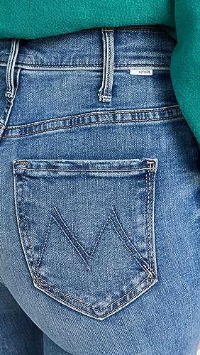 MOTHER Women's The Hustler Ankle Fray Jeans, Healing Jar, Blue, 27
