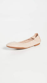 Tory Burch Women's Eddie Ballet Flats, Goan Sand, Pink, Tan, 9.5 Medium US