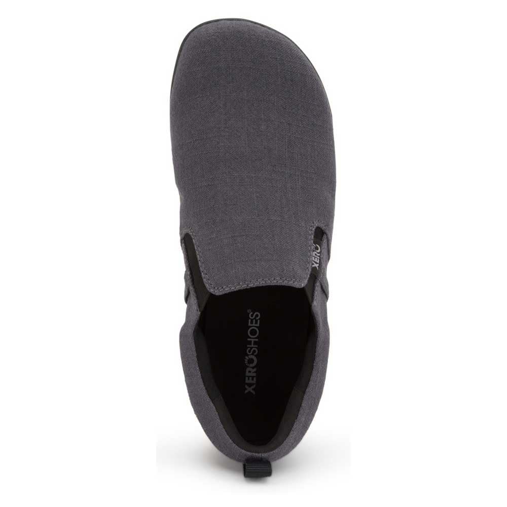 Xero Shoes Men's Aptos Hemp Canvas Barefoot Slip-Ons, Asphalt, 12.5