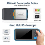 Pipe Sewer Inspection Camera, Dual Lens 1080P Industrial Endoscope, 4.5â€ Screen Waterproof Borescope Snake Camera with 6 LED, 16.4FT Semi-Rigid Cable Endoscope, 2500mAh Battery, 32GB TF Card