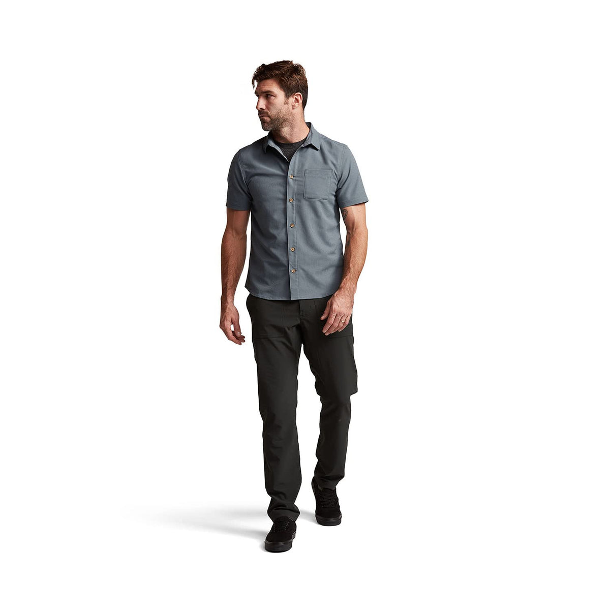 SITKA Gear Men's Mojave Short Sleeve Button Up Active Shirt - Thunder | XX-Large