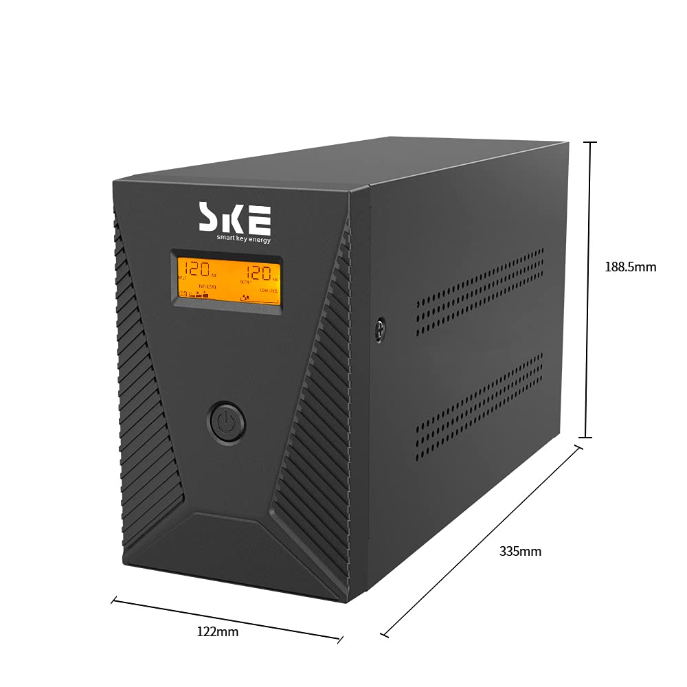 1500VA/900W Ups Battery Backup and Surge Protector,Computer Uninterruptible Power Supply Units,SKE Ups Power Supply