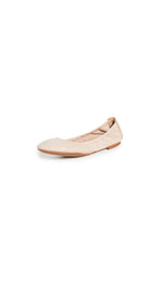 Tory Burch Women's Eddie Ballet Flats, Goan Sand, Pink, Tan, 9.5 Medium US