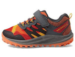 Merrell Nova 3 Sneaker, Black/Orange, 12 US Unisex Big Kid