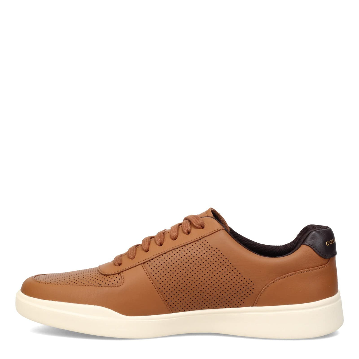 Cole Haan Men's Grand Crosscourt Modern Perforated Sneaker, British TAN Leather/Ivory, 12 Wide
