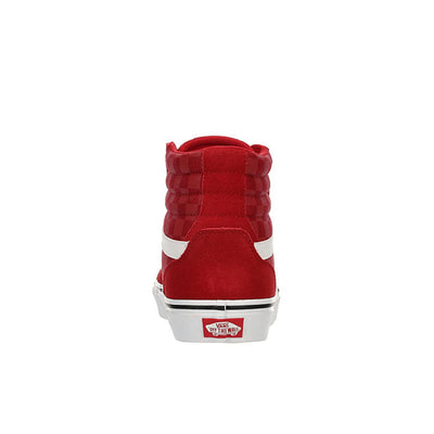Vans Unisex Filmore Hightop Platform Sneaker - Tonal Checkerboard Red/White 9.5