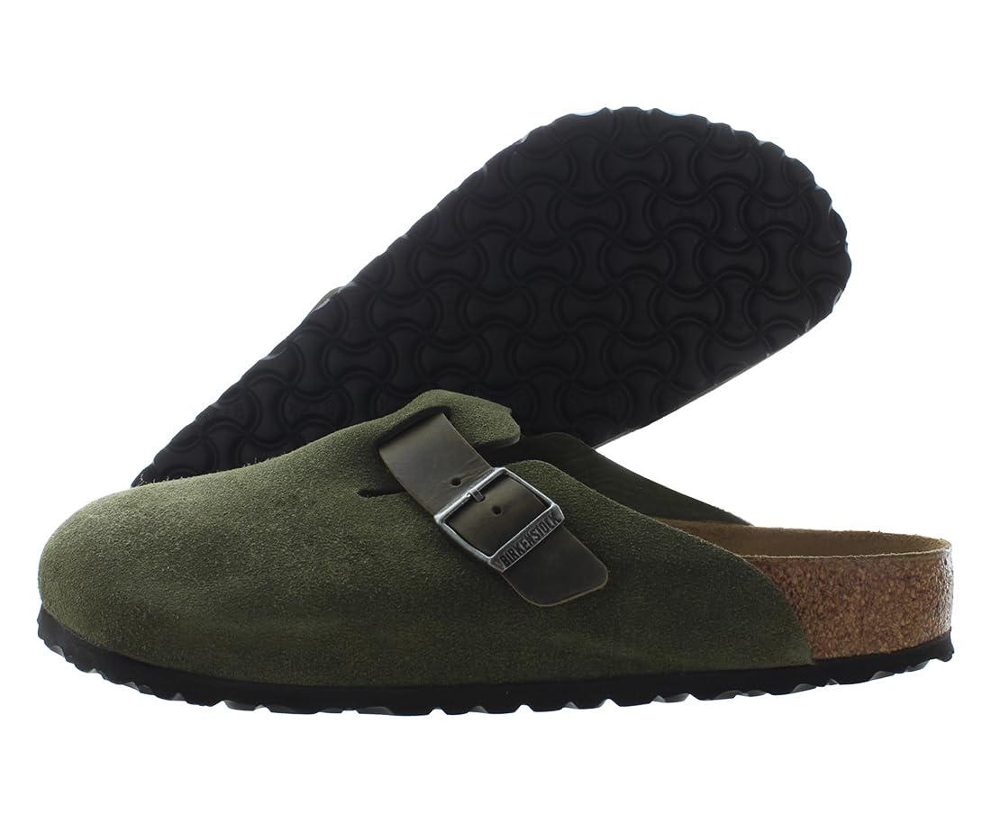 Birkenstock Men's Boston Clogs, Thyme, Green, 8 Medium US