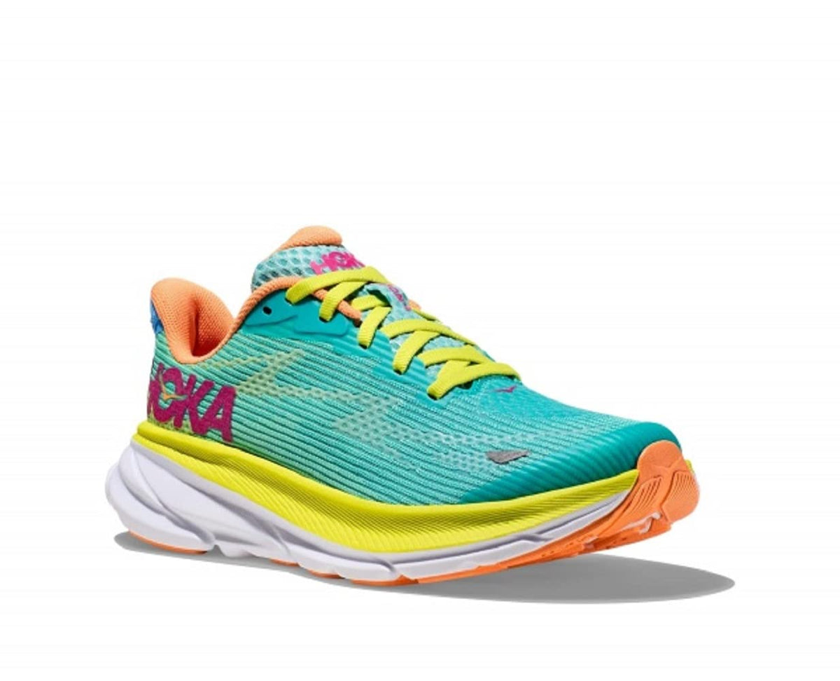 Hoka Clifton 9 (Big Kid) Sneaker, Cyclamen/Sweet Lilac, 5 US Unisex