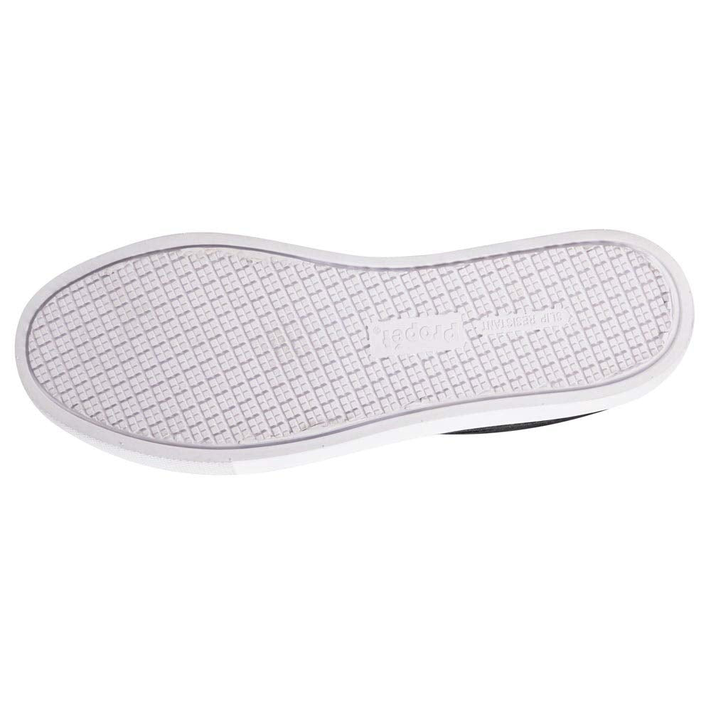 Propét Women's Anya Slip Resistant Sneaker, Black, 6 Medium US