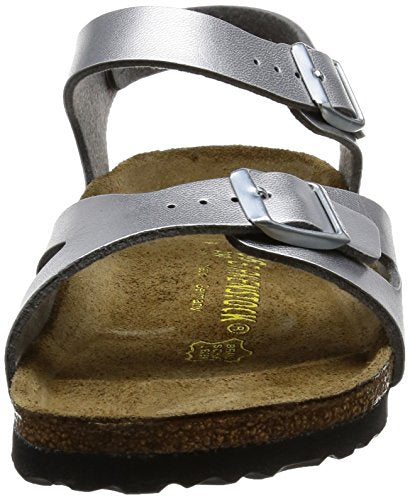 Birkenstock Rio Silver Birko-flor Girls / Womens Sandals (33.0 N)