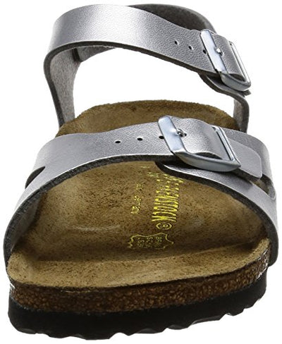 Birkenstock Rio Silver Birko-flor Girls / Womens Sandals (33.0 N)