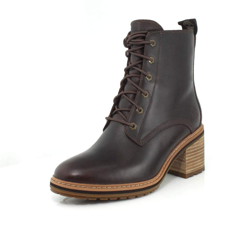Timberland Women's Sienna High Waterproof Side Zip Boot Fashion, Dark Brown Full Grain, 10 M US