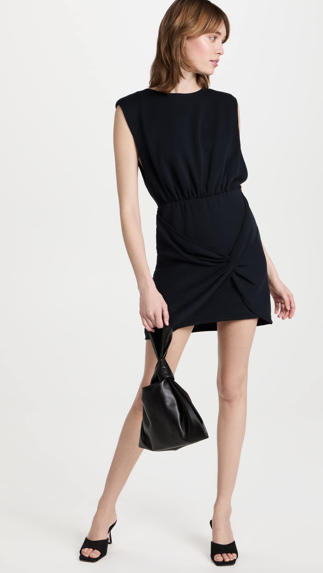 Free People Runaway Knit Mini Dress Black MD (Women's 8-10)