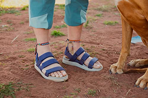 KEEN Women's Elle Strappy Open Toe Casual Sandals, Blue Depths/Bright Cobalt, 10.5